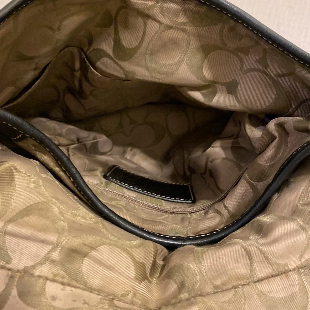 Coach Vintyge Elegant Black Leather Shoulder Bag No H04Da9480